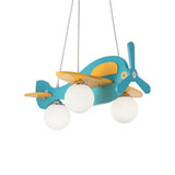 Whimsical Children's Airplane Ceiling Light in Soft Blue