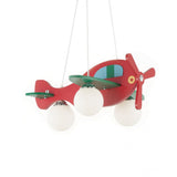 Airborne Adventure Children's Airplane Pendant Light, Red