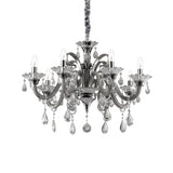 Grand Vintage Elegance 8-Light Pendant Chandelier in Grey