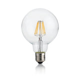 E27 8W Clear Globe Light Bulb D95 - 4000K Medium Base