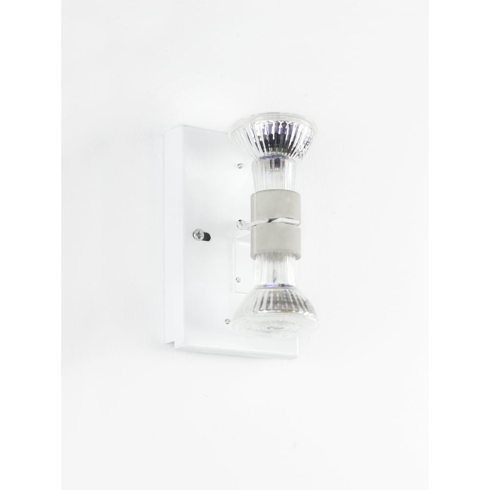 Modern Industrial Concrete Rectangle Wall Light in Dark Grey & Gold - Up/Down Illumination