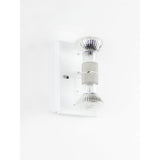 Modern Industrial Concrete Rectangle Wall Light in Dark Grey & Gold - Up/Down Illumination