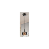 Arian Miniature Shimmered Crystal and Smoked Glass Pendant Light