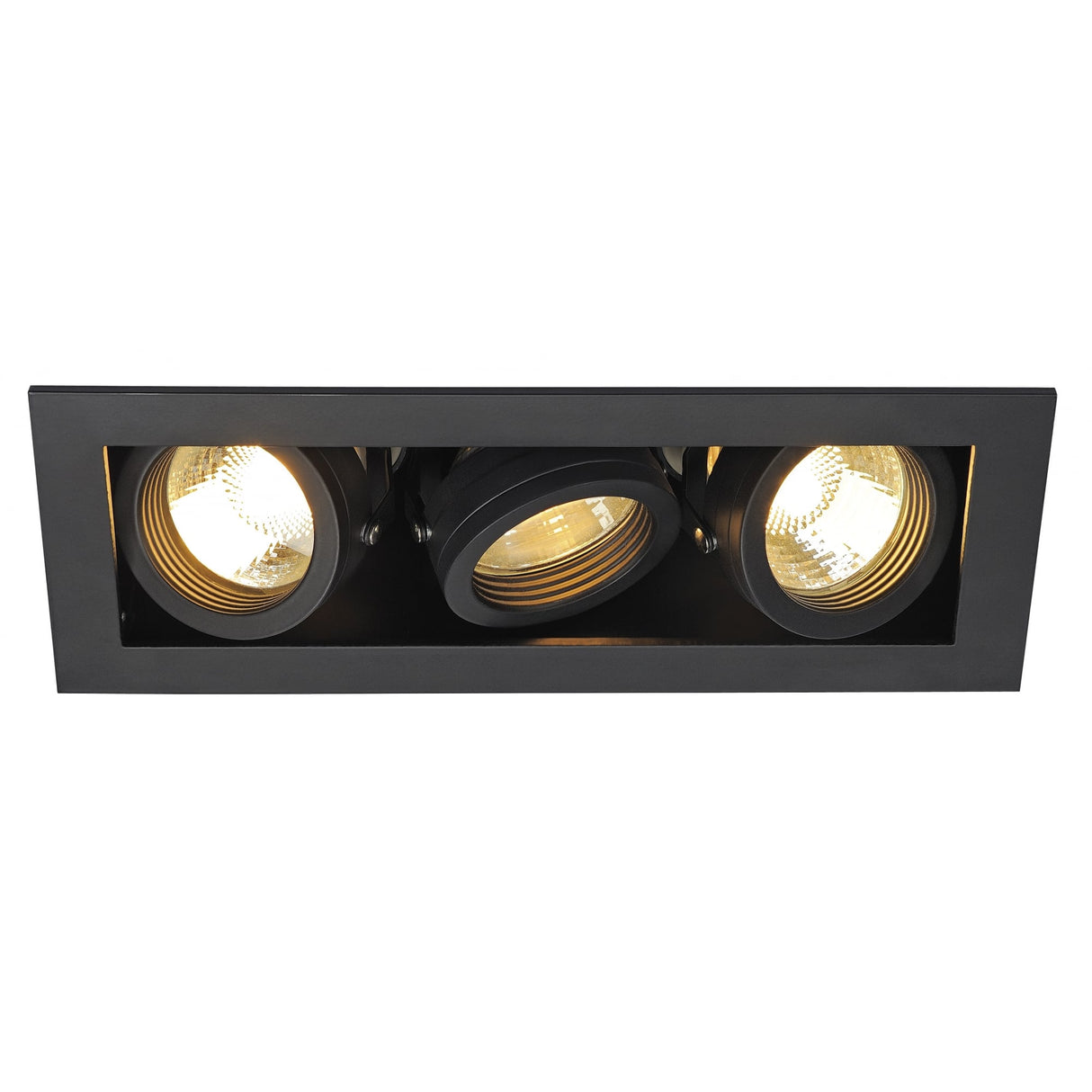 Kadux Trio Black Square Recessed Ceiling Light Fixture