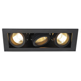 Kadux Trio Black Square Recessed Ceiling Light Fixture