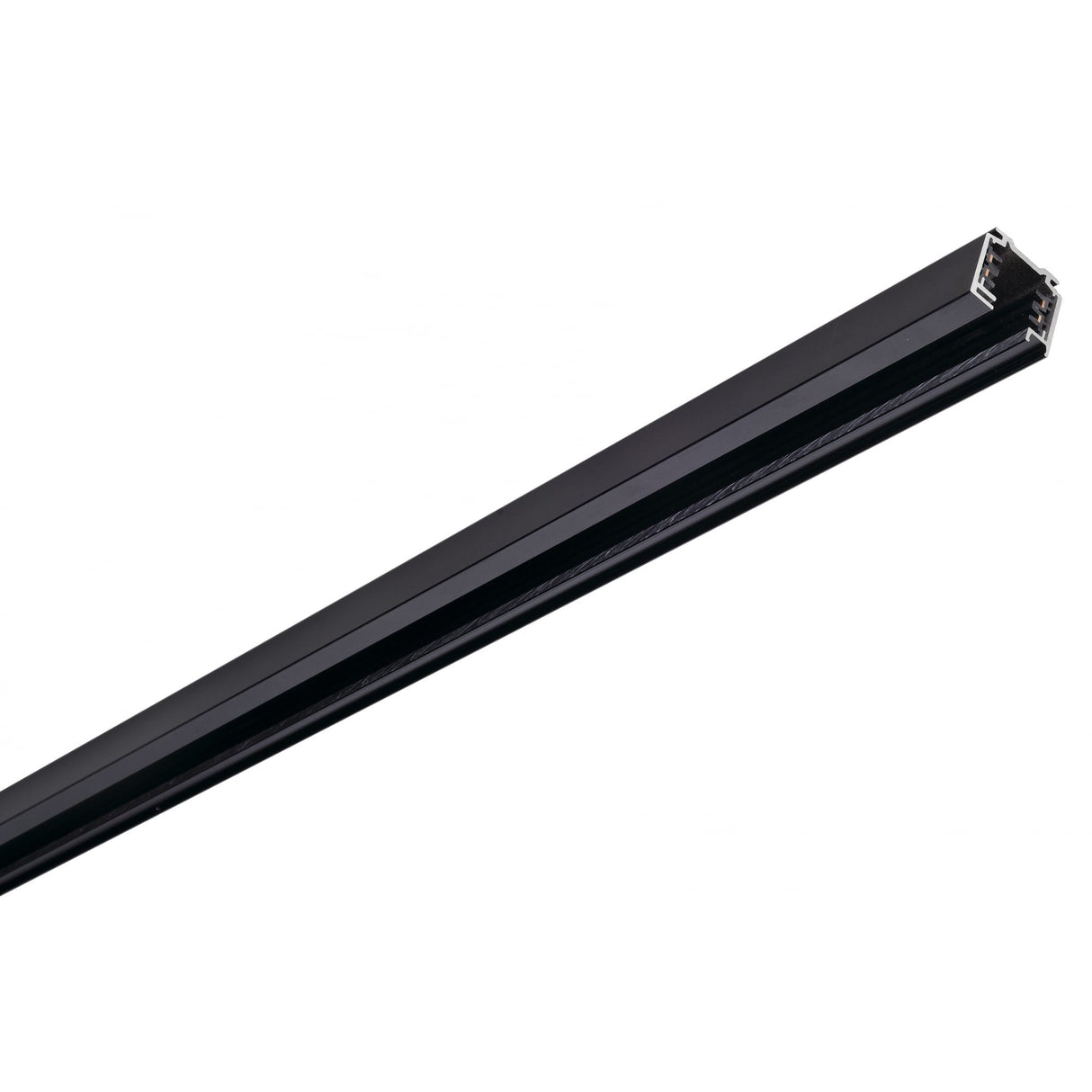 Sleek Black Eutrac 3-Circuit Track Lighting Rail, 1M