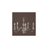 Polished Nickel & Crystal Elegance Chandelier, 5 Light