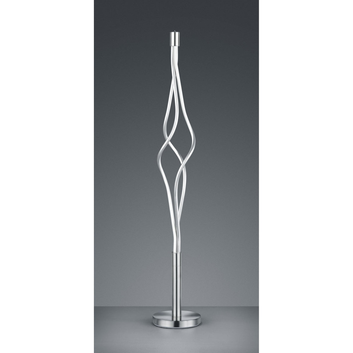 Contemporary Brushed Nickel LED Floor Lamp with Adjustable Lighting