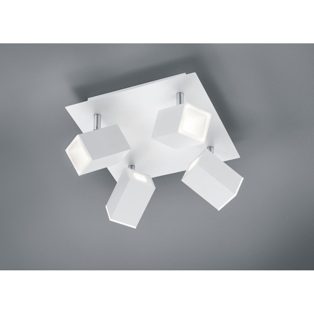 Lagos Modern White Matte Metal LED Spotlight Fixture