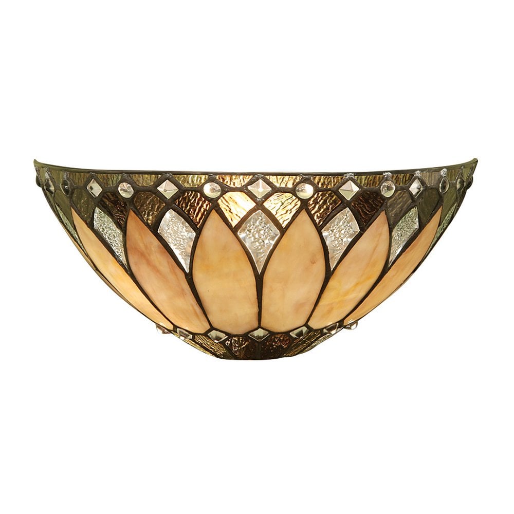 Art Deco Tiffany Style Brooklyn Wall Sconce in Antique Finish