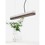 Elegant Marble and Corten Steel LED Pendant Light, 92cm, Warm White (2700K)