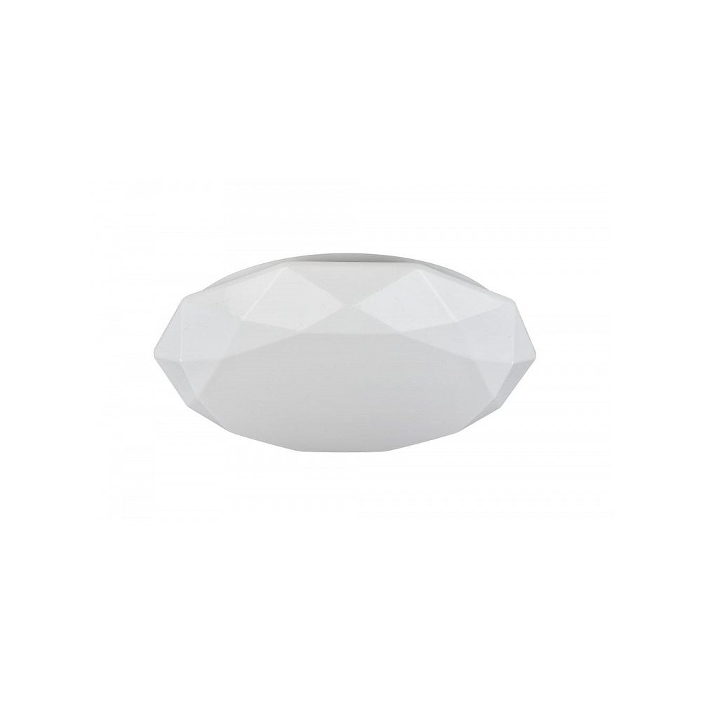 Sleek White Crystallize LED Ceiling Light Fixture