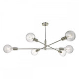 Alana 6 Light Pendant Satin Chrome