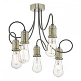 Alzbet 5 Light Semi-Flush Antique Brass