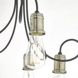 Alzbet 5 Light Semi-Flush Antique Brass