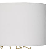 Elegant Gold Wall Sconce with Ivory Silk Shade