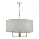 Jamelia 3 Light Pendant Polished Chrome & Grey