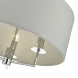 Jamelia 3 Light Pendant Polished Chrome & Grey