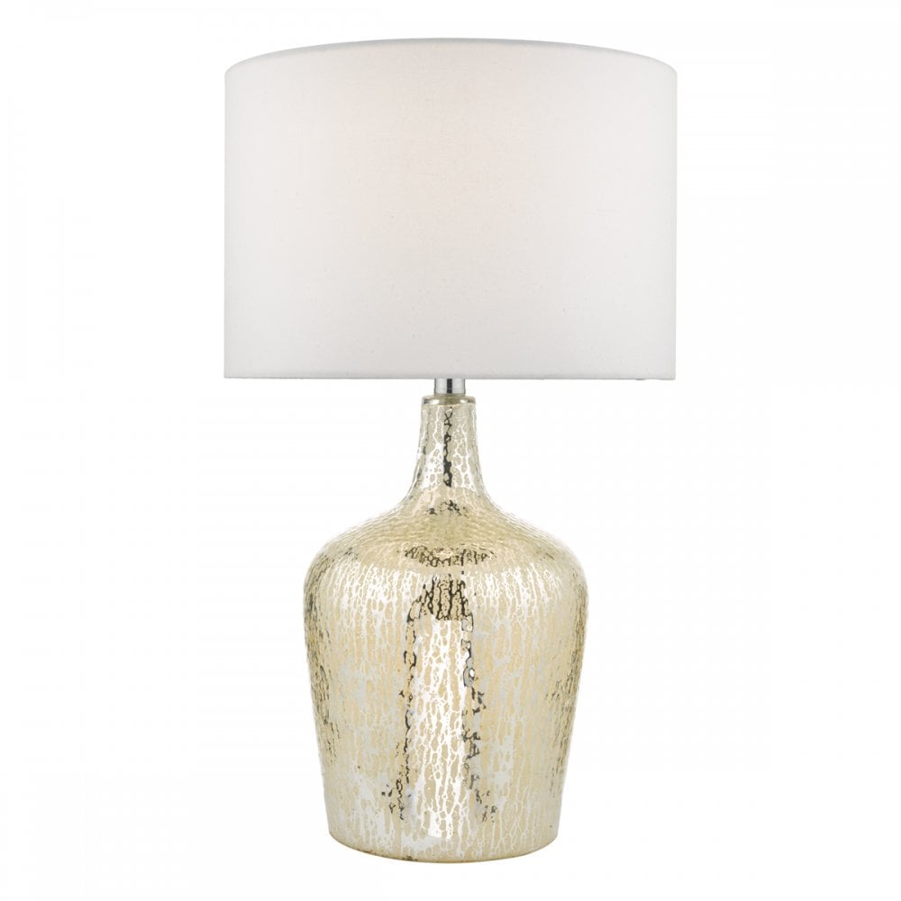 Lolek Dual Light Table Lamp Clear/Silver Glass With Shade