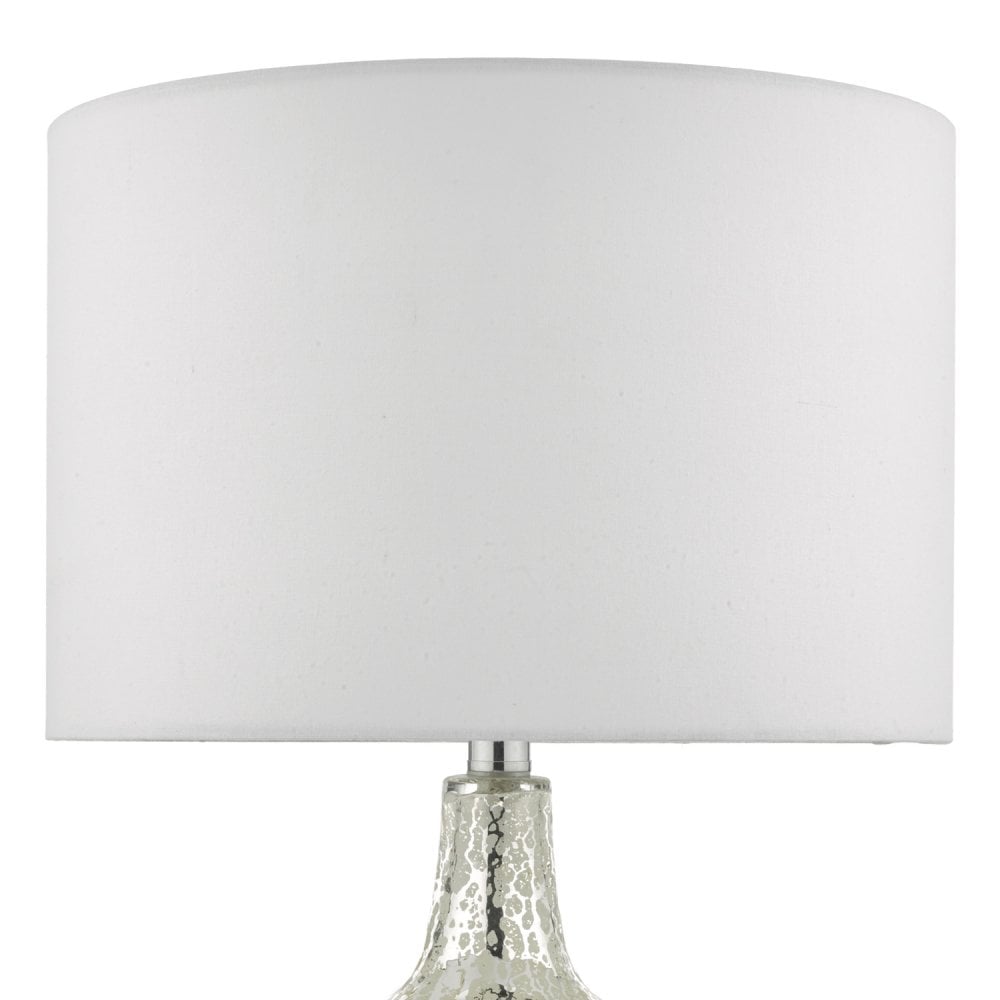 Lolek Dual Light Table Lamp Clear/Silver Glass With Shade