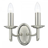 Ambassador 2 Light Wall Light Satin Chrome Bracket Only