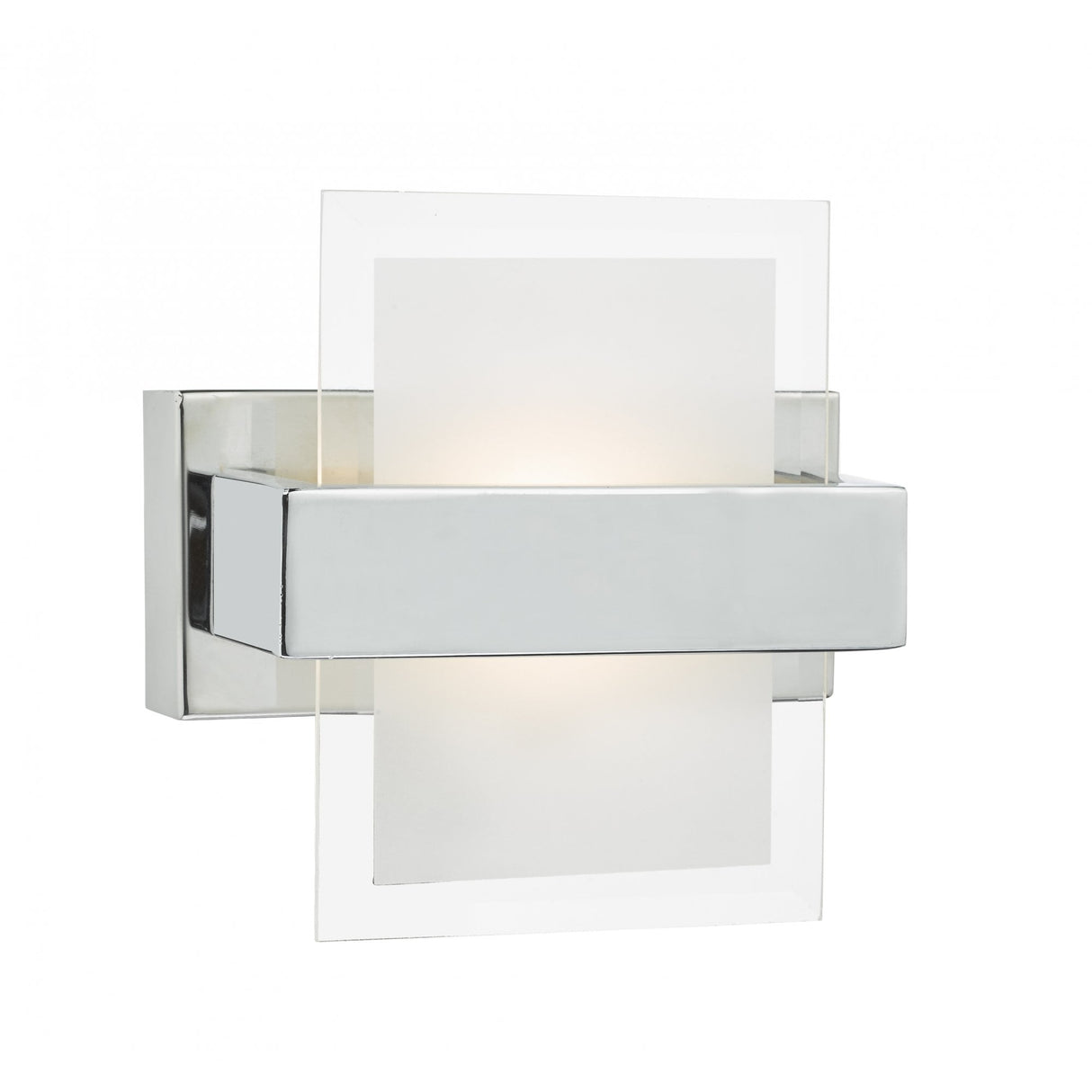 Apt Wall Washer Polished Chrome and White Glass LED