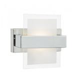 Apt Wall Washer Polished Chrome and White Glass LED