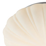 Cafe Bathroom Flush Scalloped Opal Glass IP44