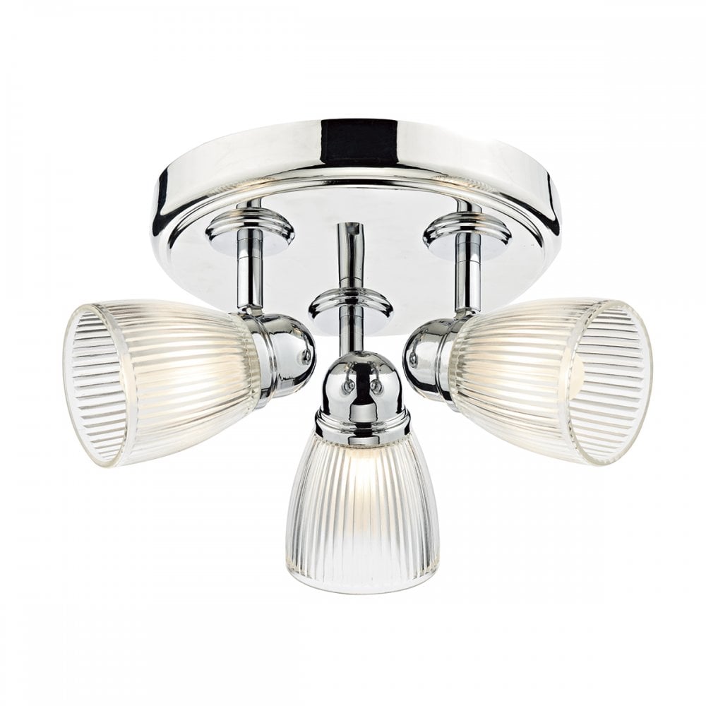 Cedric Bathroom 3 Light Spotlight Polished Chrome Glass IP44