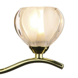 Cynthia 3-Light Semi Flush Ceiling Fixture in Polished Brass with Tulip Glass Shades