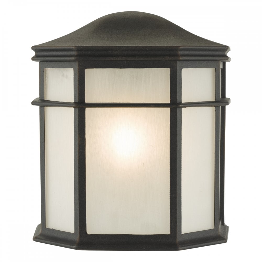 Dulbecco Outdoor Wall Light Black Opal Acrylic IP44
