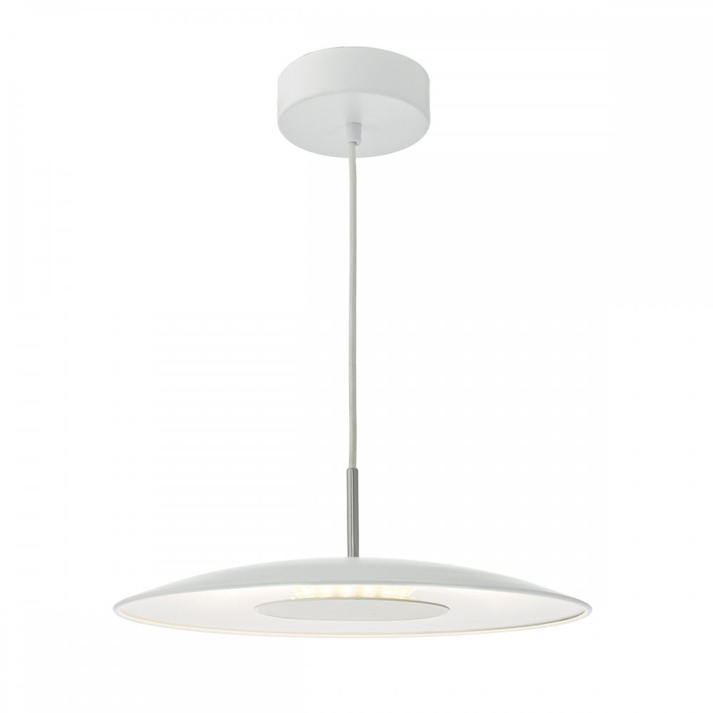 Enoch Pendant White Stainless Steel LED