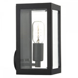Era Outdoor Wall Light Black Glass IP44