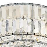 Errol Crystal Semi Flush Fitting Polished Chrome
