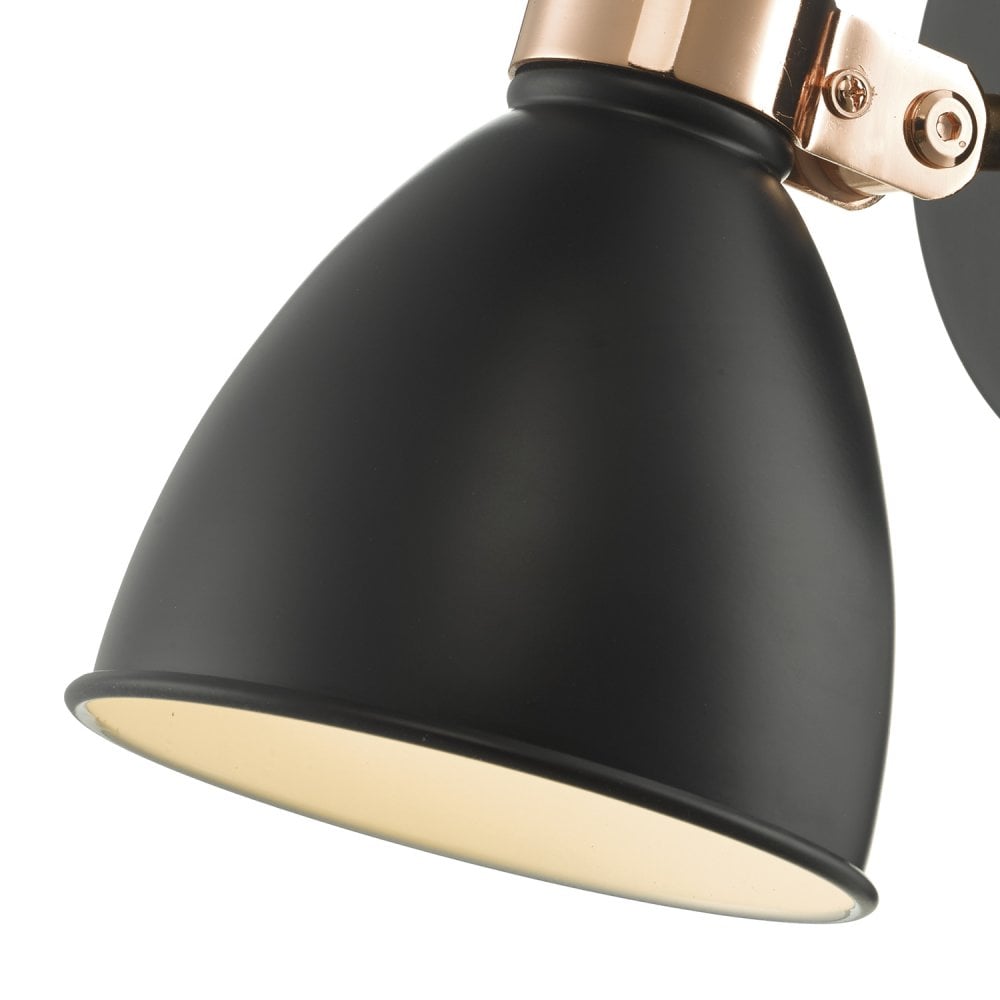 Frederick Single Wall Spotlight Black & Copper