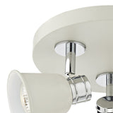 Cream Trio Light Round Spotlight with Polished Chrome Accents