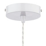Gaucho Pendant Matt White and Natural Wood