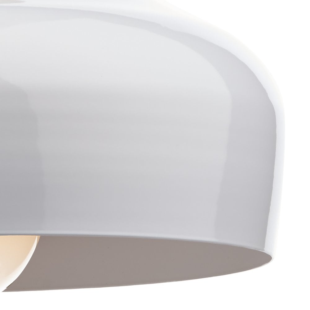 Gaucho Pendant Matt White and Natural Wood