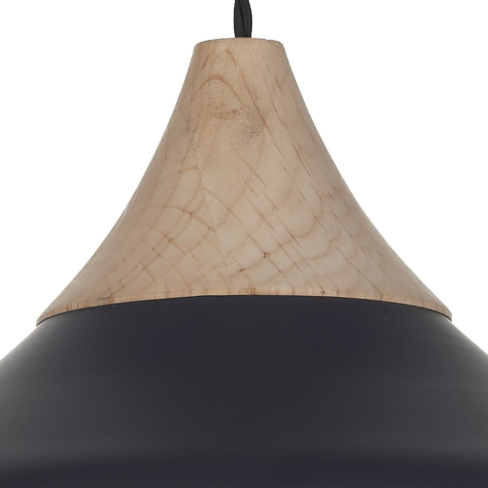 Gaucho 1 Light Pendant Black