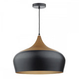 Gaucho 1 Light Pendant Black Large