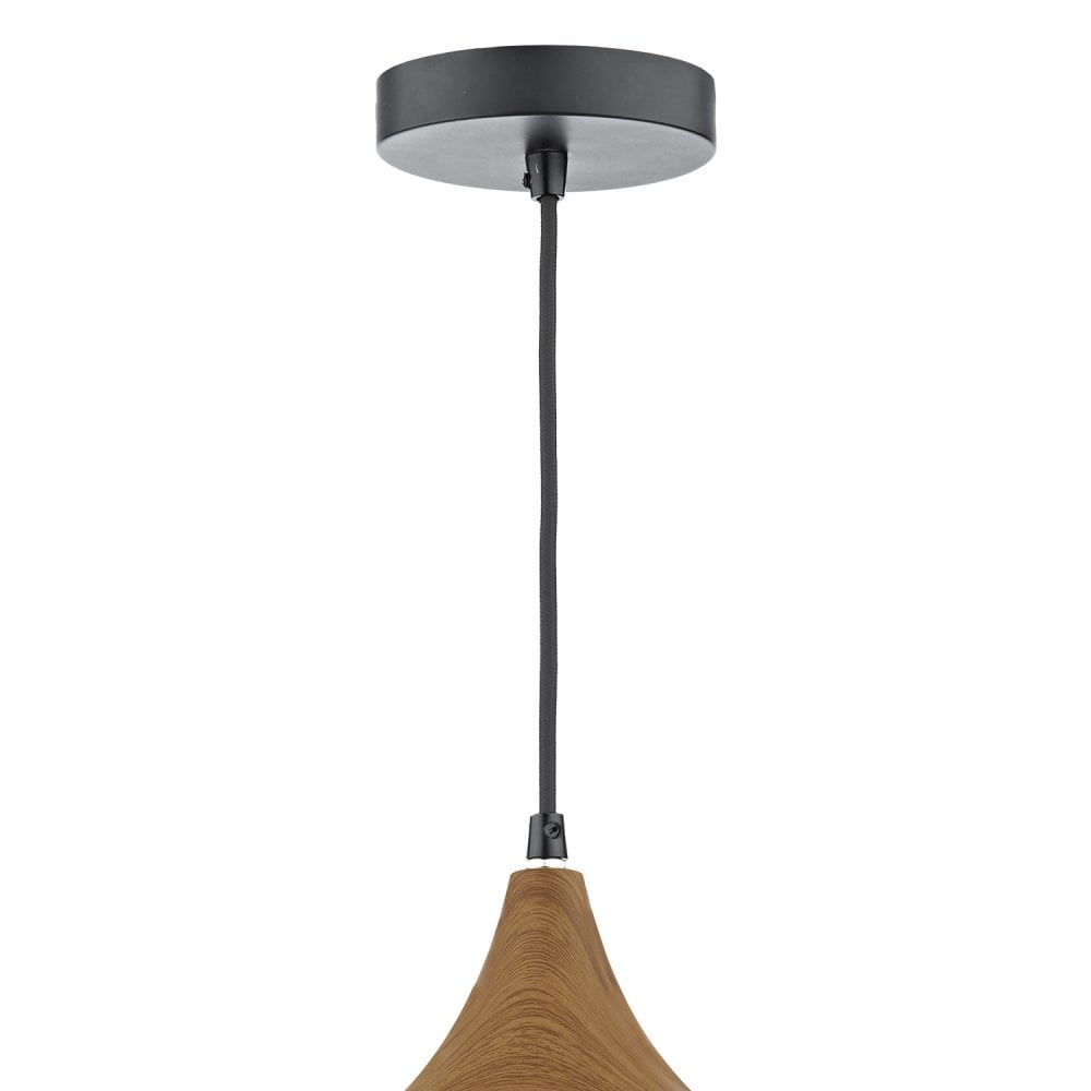 Gaucho 1 Light Pendant Black Large