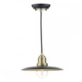 Hannover 1 Light Pendant Black Antique Brass