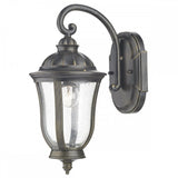 Johnson Outdoor Wall Light Black/Gold Glass IP44
