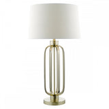 Lucie Table Lamp Satin Brass With Shade