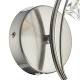 Luther Wall Light Satin Chrome Crystal