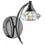 Luther Wall Light Black Chrome Crystal