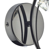 Luther Wall Light Black Chrome Crystal