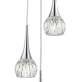 Lyall 3 Light Pendant Polished Chrome Glass