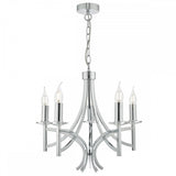 Lyon 5lt Pendant Polished Chrome & Crystal