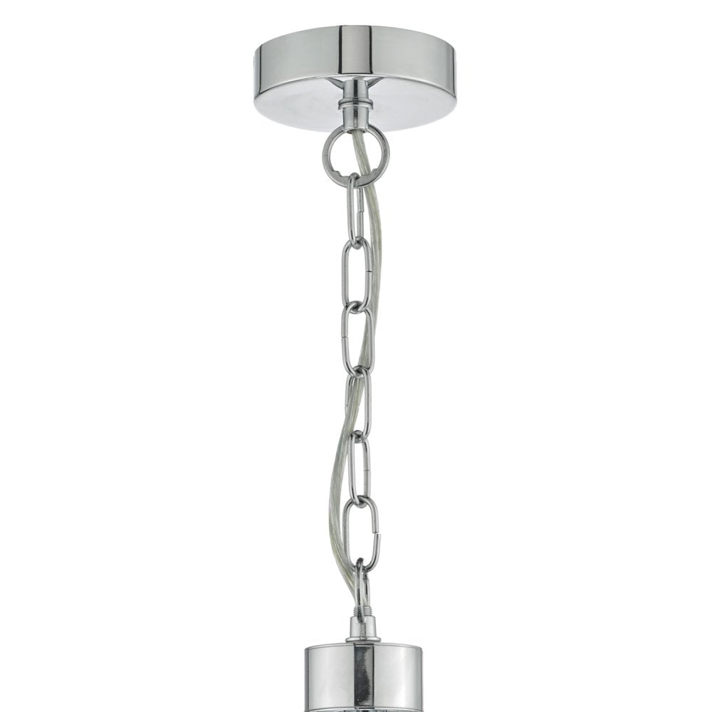 Lyon 5lt Pendant Polished Chrome & Crystal